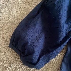 Navy LOFT long sleeve top-size XL!